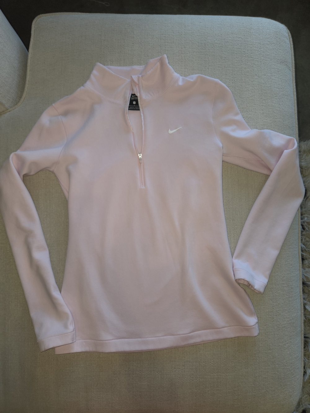 Nike Women’s Pink Quarter-Zip Performance Sweater